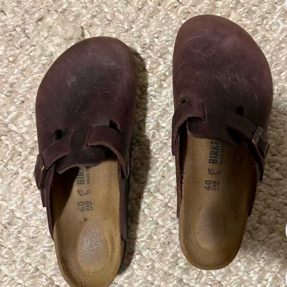 Boston Birkenstock Women’s 40 Oiled Leather Habana Brown